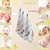 CUPADA 3 Pack Baby Washcloths Muslin Face Towels Horses Running on Colorful Absorbent Soft Burp Wipe Towel Wash Wipes Infant Newborn Washcloth view 4
