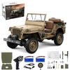 funnyndiy HG4-58 Military Alloy RC Truck, 2.4G 2-Speed Off-Road Vehicle with Protective Functions, All Terrain Climbing Car for Adults view 1