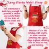 R HORSE Kid Apron and Chef Hat Set - 2Pcs Xmas Red Santas Little Helper Adjustable Children Kitchen Toddler Apron with Pockets Pretend Play Toy for Kid Cooking Baking Painting view 4