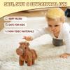 Comnonage Walking Pony Toy, Interactive Horse Plush Toy Stuffed Animal with Sound Shaking Tail, 7'' Cute Tummy Time Toys Walking Horse Plushie Christmas Birthday Gifts for Toddlers & Kids, Brown view 4