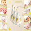 CUPADA 5 Pack Baby Washcloths Muslin Face Towels Cute Dinosaurs with Leaves Eggs Absorbent Burp Wash Wipes Soft Towel for Newborn Infant view 4