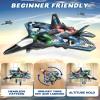 Drones for Kids Form RC Plane, Remote Control Airplane, Aircrafts for Boys and Girls, Jet Helicopter Drones with LED Lights 360 Flip, 3 Rechargeable Batteries Toys for Christmas (3 Batteries) view 2