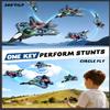 Drones for Kids Form RC Plane, Remote Control Airplane, Aircrafts for Boys and Girls, Jet Helicopter Drones with LED Lights 360 Flip, 3 Rechargeable Batteries Toys for Christmas (3 Batteries) view 3