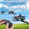 Drones for Kids Form RC Plane, Remote Control Airplane, Aircrafts for Boys and Girls, Jet Helicopter Drones with LED Lights 360 Flip, 3 Rechargeable Batteries Toys for Christmas (3 Batteries) view 4