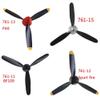 Three-blade propeller for drones 761-5 P-51D, 761-8 F4U, 761-9 T28, 761-11 BF109, 761-12, 761-13 P40 and 761-15 Spitfire(Chocolate) view 3