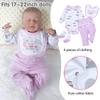 12 Pcs Reborn Baby Doll Clothes Accessories with Bassinet for 17-22 inch Newborn Babydolls Girl Reborn Dolls Accessories Pink Outfit Gift Set view 3