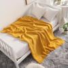 100% Cotton Cable Knit Toddler Blanket, 30x40 Inches Soft and Warm Baby Blanket for Crib, Stroller, Nursery, and Travel, Breathable Newborn Blanket, Turmeric view 1