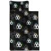 Axolotl Soccer Nap Mat with Pillow and Blanket, Football Sleeping Mat for Ball Gamer, Black and White Sports Soccer Slumber Bag for Teens, 3D Ball Gaming Sports Roll up Sleeping Bag, 50" L*21" W view 3