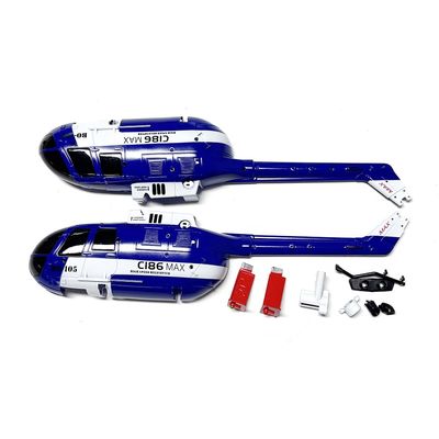STASRC RC ERA C186 Max Fuselage Blue Helicopter Spare Parts for RC ERA C186 Helicopter