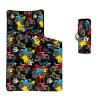 Axolotl Truck Nap Mat with Pillow and Blanket, Blue Red Cartoon Car Sleeping Mat, Cool Off Road Car Sleeping Bag for Teens, Grunge Pickup Truck Roll Up Portable Slumber Bag for Traveling, 60" L*21" W view 1
