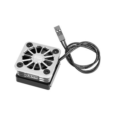 Aluminum ESC High Speed Cooling Fan 20000 RPM (BL-2S: 3383 & Velineon VXL-3S: 3355R) for Traxxas 1:16 Mini XRT/Mini Slash / 1:16 Maxx / 1:8 Jato 4X4 / 1:10 Slash Mudboss/Fiesta ST Rally - Silver
