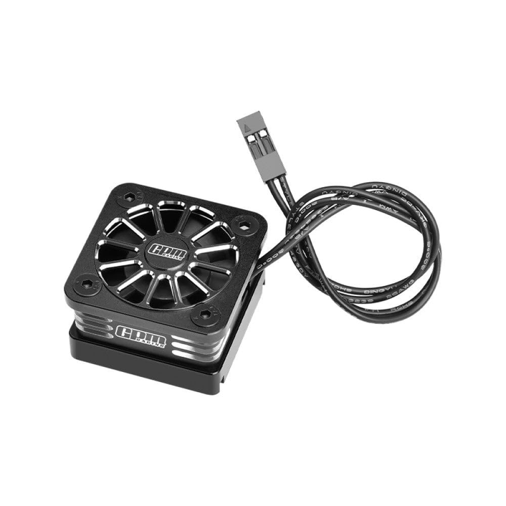 Aluminum ESC High Speed Cooling Fan 20000 RPM (BL-2S: 3383 & Velineon VXL-3S: 3355R) for Traxxas 1:16 Mini XRT/Mini Slash / 1:16 Maxx / 1:8 Jato 4X4 / 1:10 Slash Mudboss/Fiesta ST Rally - Black