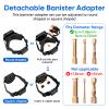 2Pcs Baby Gate Stair Railing Banister Adapter, Fits 1.9-4.72'' Diameter Universal Banisters, Wide Square/Round Railings No-Drilling Mounting Fittings for Retractable Gates,Adjustable Fixed Strap view 3