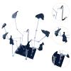 Action Figure Stand, Base,Creative,Sturdy Holder Support Display Rack with Effect Decor Decorative, Gray view 3