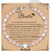 Btysun Best Friend Bracelet, Bestie Gifts for Women Stocking Stuffers for Sister Beaded Bracelets for Women Adjustable Gemstone Bracelet Christmas Jewelry view 1