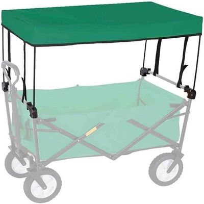 Folding Wagon Cart Canopy Canopy Cart Outdoor Folding Stroller Accessory Push Pull Wagon Cover for Garden Beach, Green