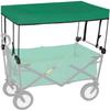 Folding Wagon Cart Canopy Canopy Cart Outdoor Folding Stroller Accessory Push Pull Wagon Cover for Garden Beach, Green view 1