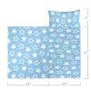 Axolotl Stars Nap Mat with Pillow and Blanket, Blue and White Stars Slumber Bag, Kawaii Star Sleeping Mat for Teens, Cute Roll up Portable Sleeping Bag for Traveling Camping, 50" L*21" W view 2