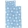 Axolotl Stars Nap Mat with Pillow and Blanket, Blue and White Stars Slumber Bag, Kawaii Star Sleeping Mat for Teens, Cute Roll up Portable Sleeping Bag for Traveling Camping, 50" L*21" W view 3