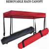 Folding Wagon Cart Canopy Canopy Cart Outdoor Folding Stroller Accessory Push Pull Wagon Cover for Garden Beach, Black view 3