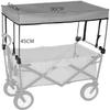 Folding Wagon Cart Canopy Canopy Cart Outdoor Folding Stroller Accessory Push Pull Wagon Cover for Garden Beach, Black view 4