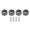 7mm Hex Wheel Hubs Professional Aluminum Alloy RC Wheel Hex Drive Adapter for FMS FCX24 1/24 RC Car Durable Wear High Strength CNC Machined Precision Fit (You Color) view 1