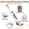 Kids Vacuum Cleaner Toy Set for Toddlers - 2PCS Toy Vacuum Sets for Toddlers 3+ Toddler Vacuum Toy That Works with Sound Effects, Baby Play Vacuum Pretend Role Play Household Housekeeping (White) view 4