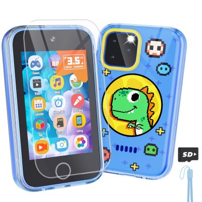 Dylanto Kids Phone,3.5'' Touchscreen Phone for Kid Learning Play Dinosaur Toys for 3-9 Years Old Boys with Dual Camera,Video Players,Game,Christmas Birthday Gifts for Girls Boy Age 3 4 5 6 7 8 9 -Blue