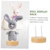 FRCOLOR 2pcs Doll Stand Display Rack Stainless Steel Doll Support Brackets Stable Holder and Storage Easy Safe view 3