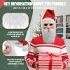 Xinxiaomeng Santa Claus Mask Realistic Old Man Mask Funny Santa Suit Latex Head Decorative Halloween Christmas Costume (C) view 3