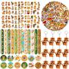 102 PCS Tiger Party Favors, Tiger Temporary Tattoos Slap Bracelets Keychains Stickers Badges for Jungle Safari Tiger Party Favors Birthday Party Decorations Supplies Gifts for Classroom Rewards view 1