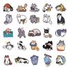 100pcs Cute Cat Stickers | Vinyl Waterproof Kawaii Cat Waterproof Decals for Skateboards, Luggage, Water Bottles and Decorations view 3