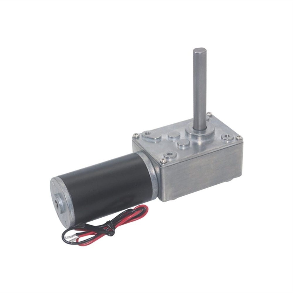 1pc A58SW31ZY High Torque Worm Gear Motor - 12V/24V Adjustable RPM for Curtains and Automation(7 RPM Dc 12v)