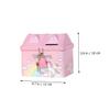 Abaodam Cartoon House Shaped Tinplate Piggy Bank with Lock for Money Saving Pot and Home Decoration Metal Coin Container for Boys and Birthday Gift Adornment view 2