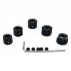 0.8M Hardened Steel Pinion Gear Set 1/8 inch 5mm Hole 11T 12T 13T 14T 15T with Hex Key for RC Brushless Brush Motor RC Car Upgrade view 1