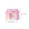 Abaodam Unicorn House Shaped Tinplate Money Saving Jar with Lock for Cute Piggy Bank Girl Boys Coin Organizer and Home Decoration Gift Metal Cash Safe for Birthday Present view 2