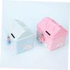 Abaodam Unicorn House Shaped Tinplate Money Saving Jar with Lock for Cute Piggy Bank Girl Boys Coin Organizer and Home Decoration Gift Metal Cash Safe for Birthday Present view 4