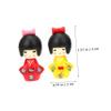 Beaupretty 12pcs Japanese Kimono Hand Painted Traditional Kimono Style Figurines for Home Decoration and Souvenirs Cute Miniature Japanese Doll for Bookshelf and Display view 2