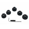 0.8M Hardened Steel Pinion Gear Set 1/8 inch 5mm Hole 21T 22T 23T 24T 25T with Hex Key for RC Brushless Brush Motor RC Car Upgrade view 1