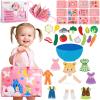 13-Page Baby Busy Book for Toddlers 1-3, Montessori Busy Board Toys for Toddlers 2 3 4 Year Old Boys & Girls, Educational Activities to Learn Fine Motor Skills, Portable Travel Toys for Airplane & Car view 1