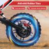 36V 500w Kids Electric Dirt Bike, Off-Road Electric Motorcycle for Kids, E Bike with 10" Rubber Wheels, 25km/H Speed, Dual Disc Brakes, Hydraulic Suspension, Faux Leather Seat (Red) view 4