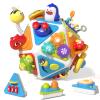 MEWOCHEE 20-in-1 Toddler Busy Board Cube Toys, Early Educational Montessori Sensory Toy for Toddler 1-3, Montessori Toys for 1 2 Year Old Boys Girls Kids, Travel Toy Gifts for 1 2 Year Old Boy Girl view 1