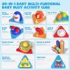 MEWOCHEE 20-in-1 Toddler Busy Board Cube Toys, Early Educational Montessori Sensory Toy for Toddler 1-3, Montessori Toys for 1 2 Year Old Boys Girls Kids, Travel Toy Gifts for 1 2 Year Old Boy Girl view 3
