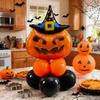 10pcs 12inch Black Orange Latex Balloons Party Theme Halloween Balloons Decor for Baby Shower Wedding Anniversary Halloween Baby Birthday Party Decorations (Pumpkin with Moon Hat) view 2