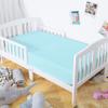 100% Brushed Microfiber Fitted Crib Sheet  Super Soft and Cozy 28x52 Baby Sheet for Standard Crib and Toddler Mattress, Boys, Girls, Unisex, Light Blue view 1