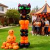 10pcs 12inch Black Orange Latex Balloons Party Theme Halloween Balloons Decor for Baby Shower Wedding Anniversary Halloween Baby Birthday Party Decorations (cute black cat) view 2
