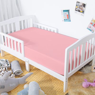 100% Brushed Microfiber Fitted Crib Sheet  2 Pack Super Soft and Cozy 28x52 Baby Sheet for Standard Crib and Toddler Mattress, Boys, Girls, Unisex, Pink