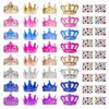 50 Pcs Foam Crowns Colorful Kids Princess Tiaras Crowns Bulk with 2 Styles DIY Diamond Sticker Making Kits for Kids Birthday Party Supplies view 1