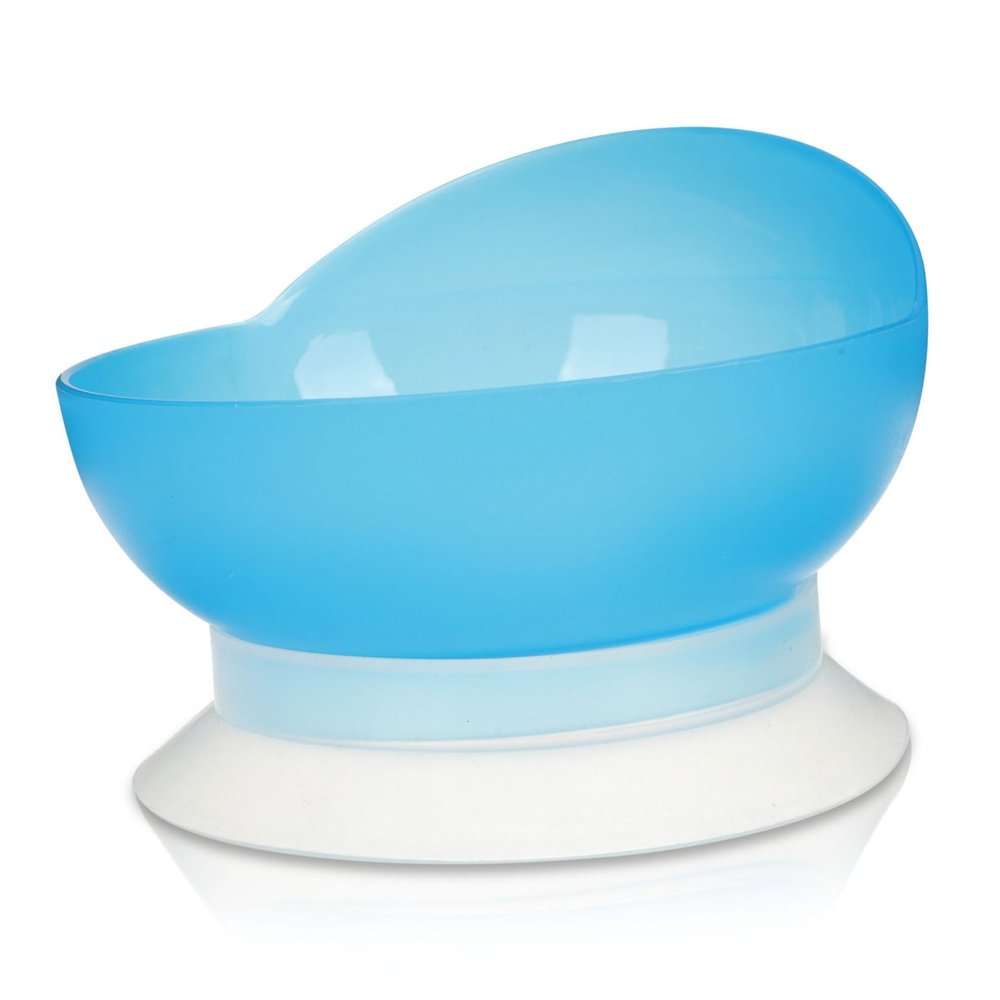Toddmomy Suction Cup Silicone Bowl with Non Slip Base for Seniors and Disabled Curved Design to Prevent Spills Adaptive Dining Aid for Elderly Independent Eating
