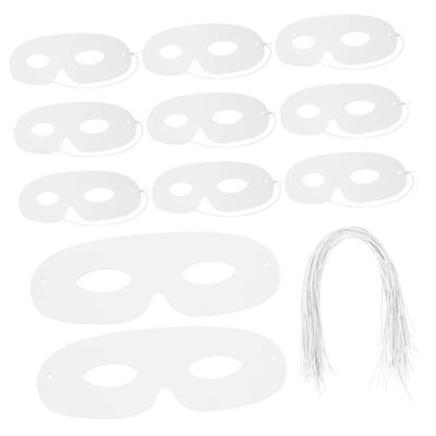BCOATH 80pcs White DIY Eye Masks Unpainted Masquerade Masks Lightweight Sturdy Material for Party Decorations and Artistic